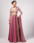 Dark Blush Lehenga Pants Set
