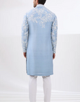 Blue Silk Dori Embroidered Kurta Set - Ready to Ship