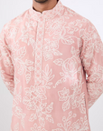 Pink Silk Dori Embroidered Kurta Set - Ready to Ship
