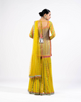 Multi Color Moss Green Sharara Set