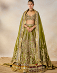 The Aam Panna Lehenga with 2 Dupattas - Ready to Ship
