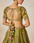 The Aam Panna Lehenga with 2 Dupattas - Ready to Ship