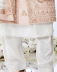 Rose Gold Embroidered Sherwani Set - Ready To Ship