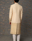 Gold Raw Silk Zari Embroidered Sherwani Set - Ready to Ship