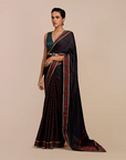 Mulbery Purple - Turquoise Blue Saree Set