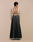 Linear Chevron Sharara Set