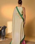 Mint Turtle Tale Saree
