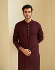 Ox Blood Kurta Set - Ready to Ship