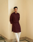 Ox Blood Kurta Set - Ready to Ship