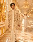 Nude Open Sherwani Set