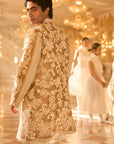 Nude Open Sherwani Set