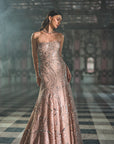 Rose Gold Mirror Work Gown