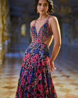 Multi-Coloured Floral Gown