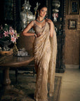 Slate Sequin Saree 1