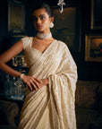 Ivory Thread Work Saree 2