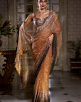 Caramel Sequin Saree - Ready to Ship