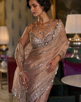 Copper Bold Cut Sequin Saree - Ready to Ship