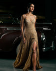 Caramel Sequin Gown
