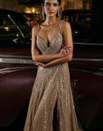 Caramel Sequin Gown