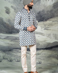 Sky Blue - Ivory Kurta