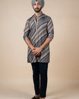 Taupe Chevron Kurta