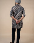 Taupe Chevron Kurta