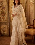 Ivory Pearl Sharara Set
