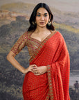 Surahi Rang Handloom Saree Set