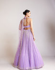 Lilac Chandelier Pearl Halter Neck Lehenga Set