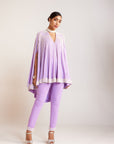 Lilac Asymmetrical Cape Set