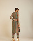 Mud Green Straight Kurta Pant Set