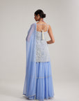 Dew Blue Kurta And Sharara Set