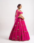 Fuschia Multi Tier Lehenga Set