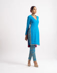 Firozi V Neck Multi Geo Pant Kurta Set