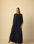 Deep Blue Silver Drop Kaftan
