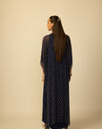 Deep Blue Silver Drop Kaftan