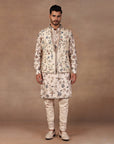 Almond Ivory Nehru Jacket Set | East