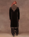Brown Velvet Sherwani Set | East
