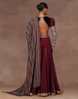 Burgundy Sharara Set
