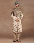 Creme Ivory - Gold Sherwani Set