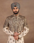 Creme Ivory - Gold Sherwani Set