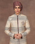 Creme Ivory Sherwani Set | East