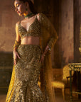 Antique Gold Fit & Flare Skirt Set