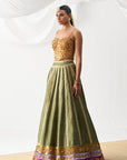 Gul Mehendi Corset Lehenga