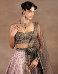 Mauve Pink - Black Ombre Lehenga Set