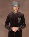 Mocha Brown Sherwani Set | East