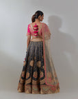 Black Bandhani Gota & Marrori Work Lehenga Set