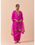 Fuschia Pink Kurta With Ijaar Set