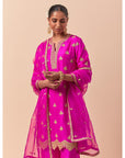 Fuschia Pink Kurta With Ijaar Set
