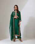 Emerald Kurta With Pants And A Dupatta